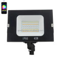 110v 277v Smart RGB 40w LED Flood Light disfusser Work with Alexa Google Home Stage Outdoor Indoor Christmas Show Color Change